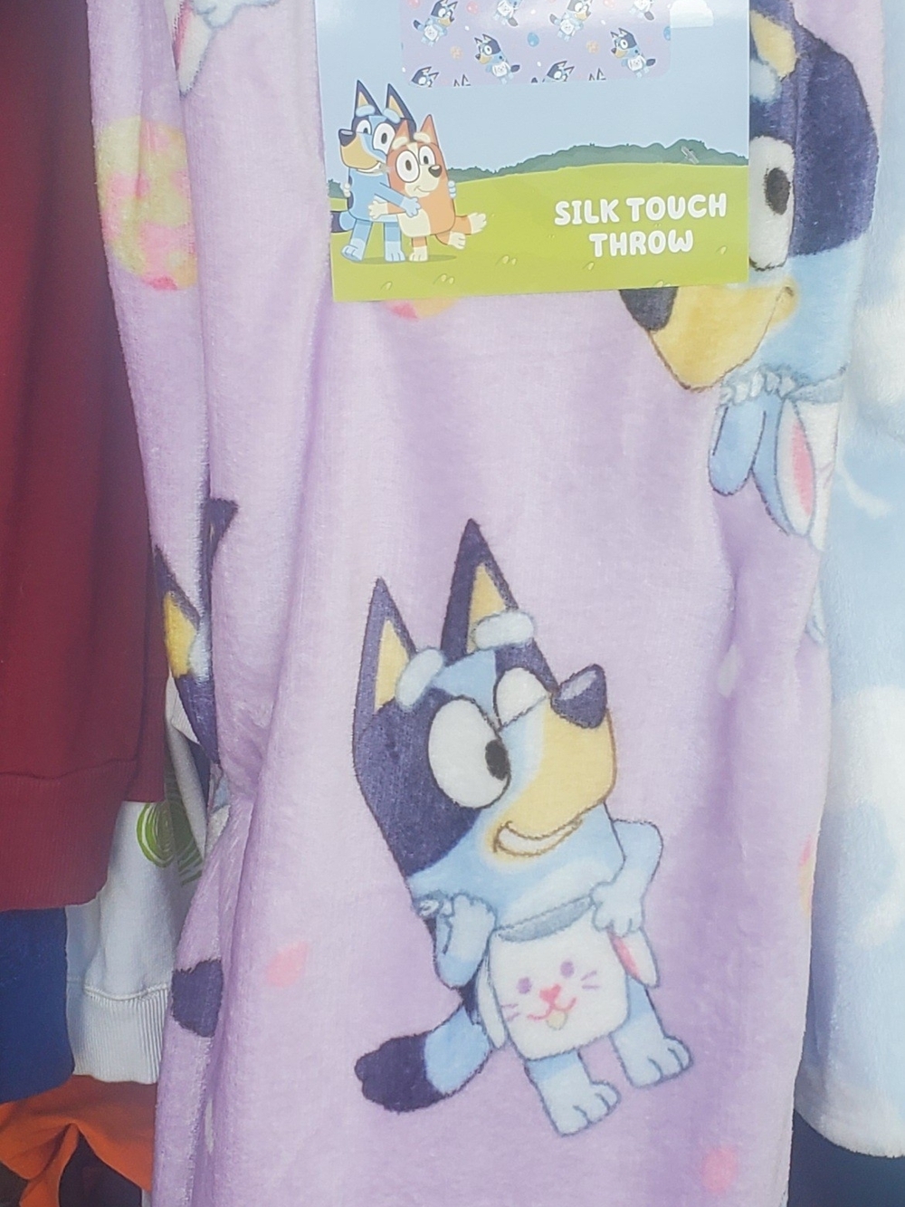 BLUEY Purple silk Touch Blanket